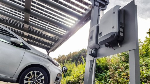 Photovoltaik-Carport 01 g | mit Elektro-Auto-Ladestation kombiniert für Solarstrom | Svoboda