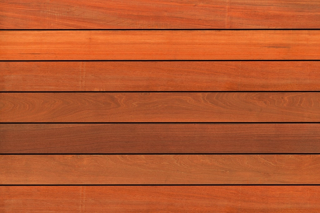 Fano Musterbild Bangkirai glatt geölt | Draufsicht, Holzdielen orange-rötlich-braun | Svoboda